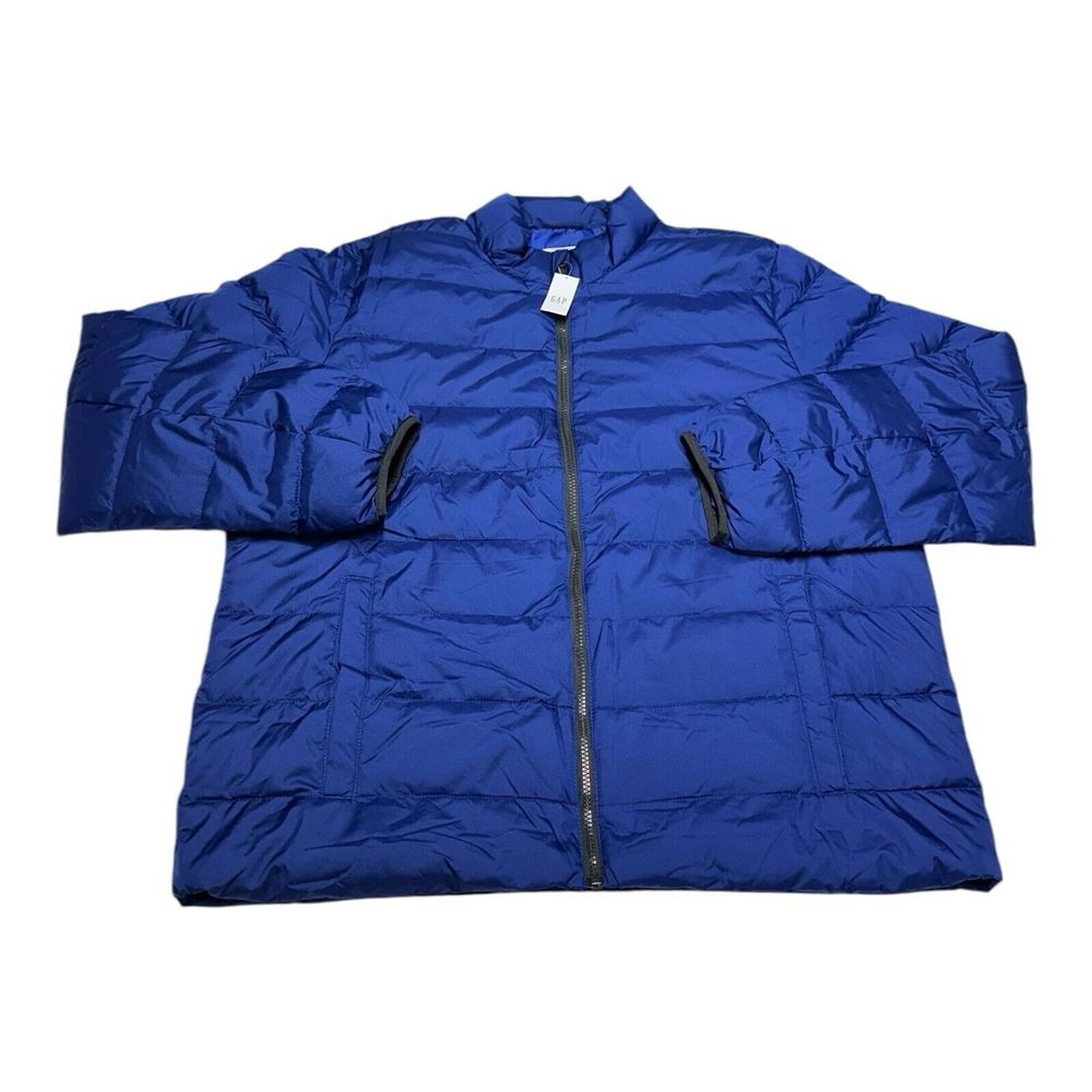 Gap Cold Control Puffer Jacket Men's Size M Bellwether Blue Full Zip Long Sleeve